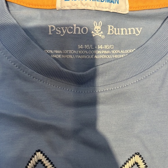 Psycho Bunny Boy’s Blue Tee Size Large 14-16 - Picture 2 of 3